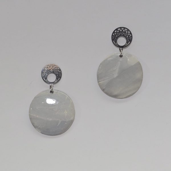 گوشواره پلیمری طرح سنگ - Image 2