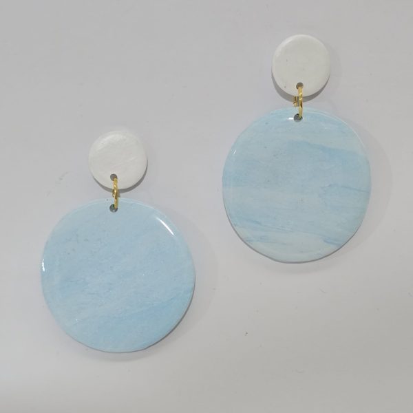 گوشواره پلیمری طرح دریا - Image 3