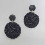 گوشواره پلیمری طرح گیس باف - Image 3