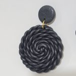 گوشواره پلیمری طرح گیس باف - Image 2