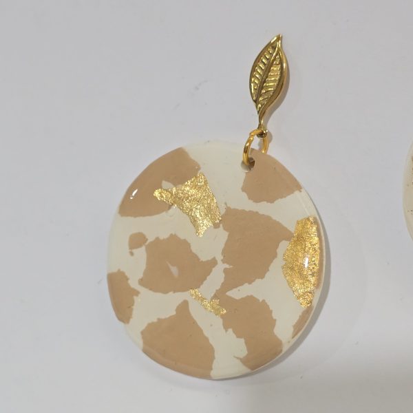 گوشواره پلیمری طرح گلد - Image 2