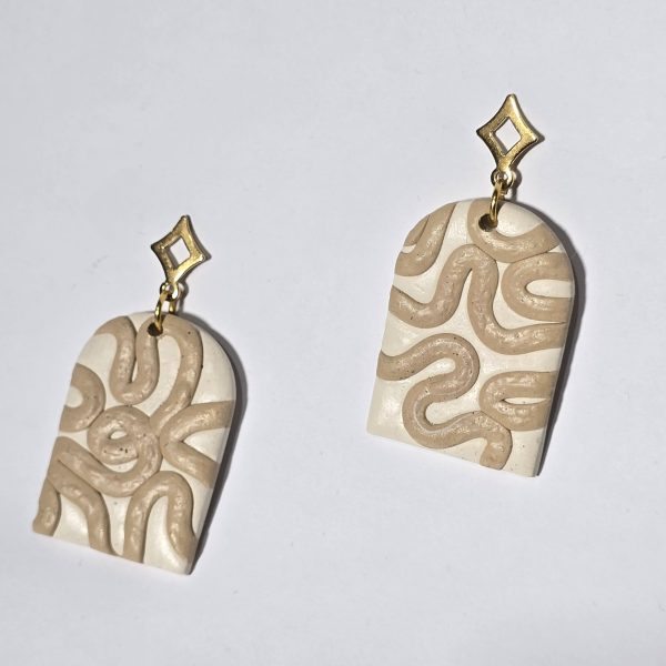 گوشواره پلیمری طرح مارپیچ - Image 3