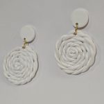 گوشواره گیس بافت سفید