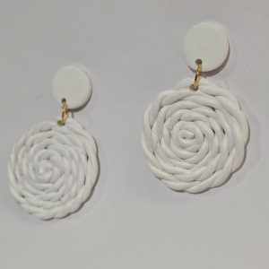 گوشواره گیس بافت سفید